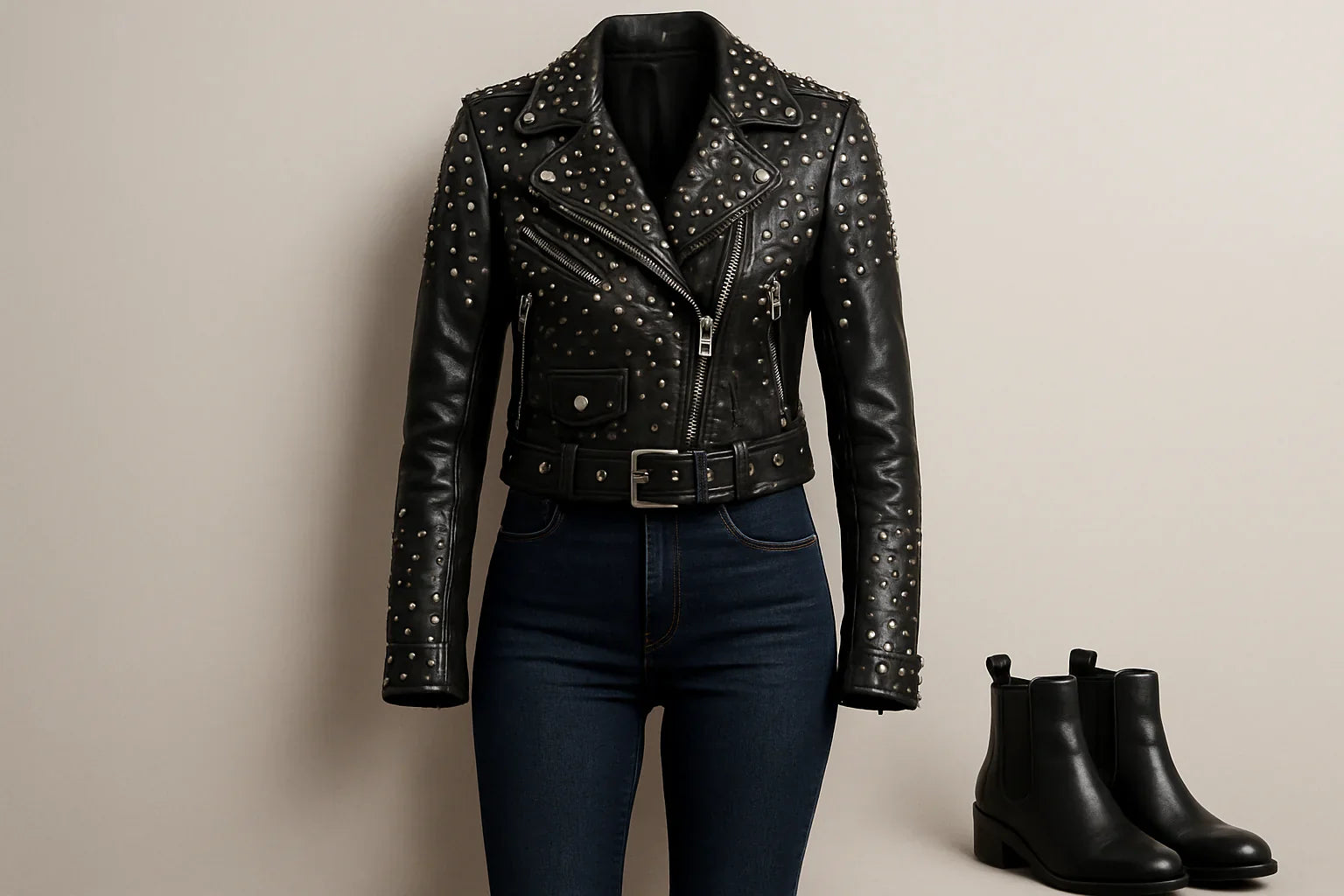 Studded Women’s Leather Jackets: Rock Chic Style
